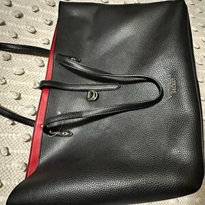 Victoria's Secret Black Tote with Red Accent Trim